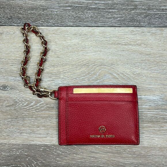 Michael Kors Handbags - 0327 Michael Kors red wristlet card holder